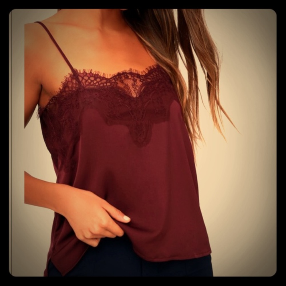 Lulus maroon lace cami